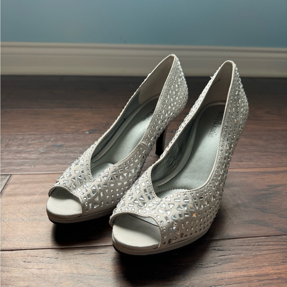Silver bling heels